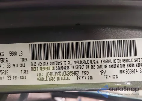 2012 Jeep Liberty Sport from USA, damaged, VIN 1C4PJMAK1CW209462